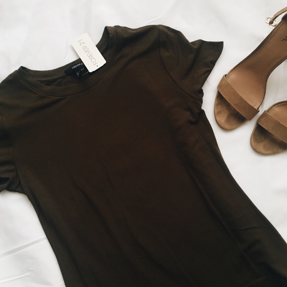 Olive Green Scoop Dress